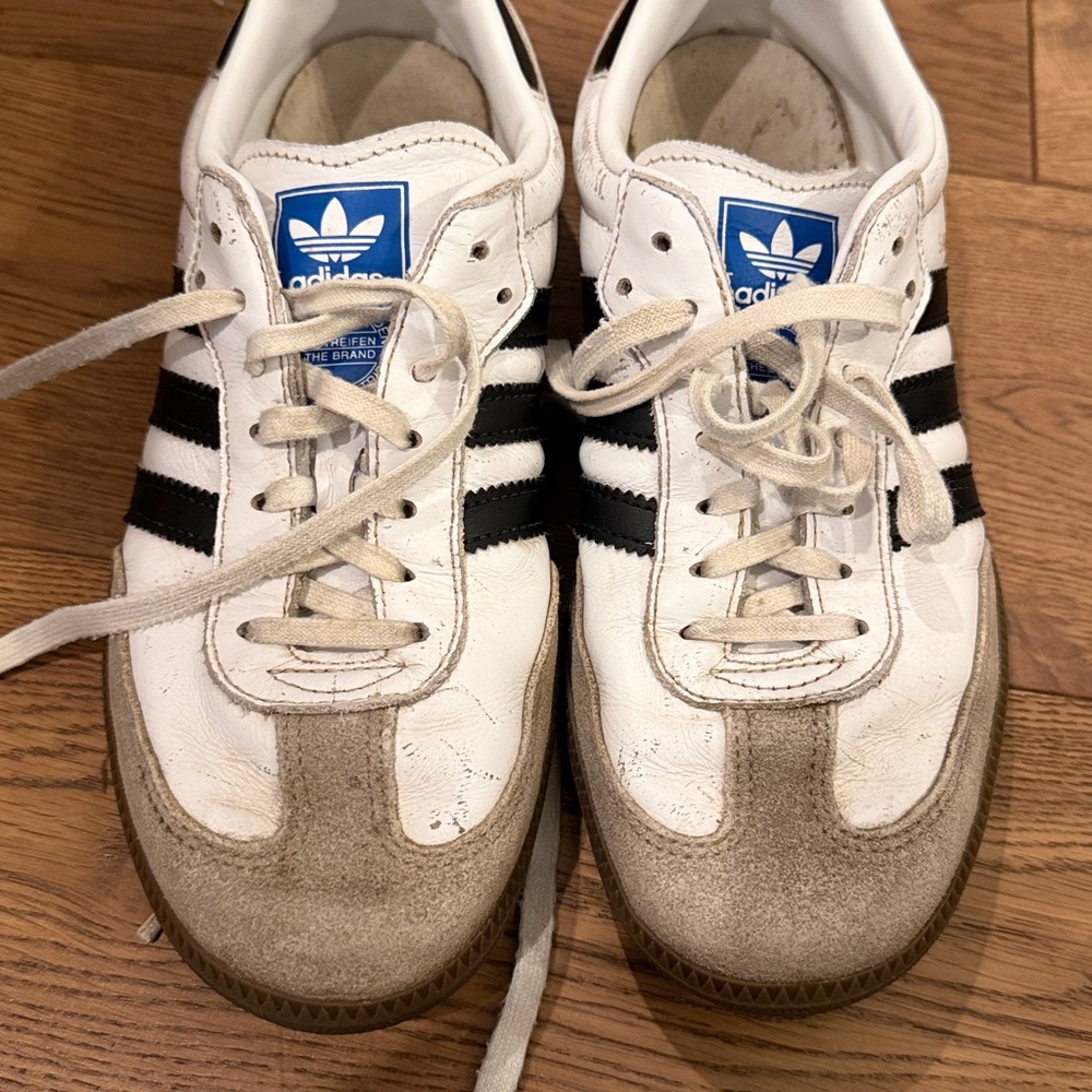 Adidas White and Black Classic samba Sneakers - Picture 6 of 8